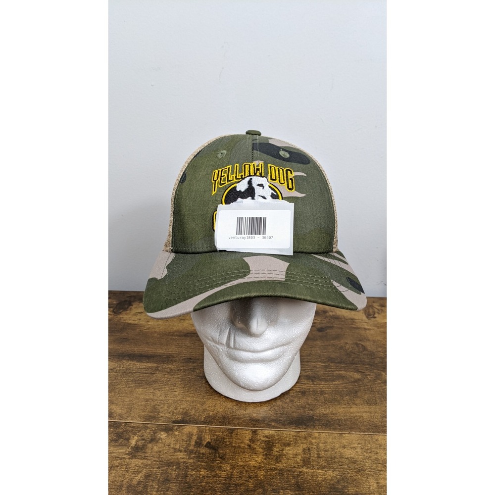 Yellow Dog Flyfishing Camo Trucker Hat Adjustable Snapback Mesh Cap